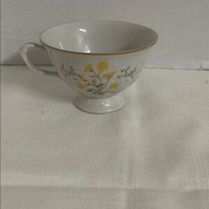 Charming Teacup with Yellow Floral Design Replacement cup